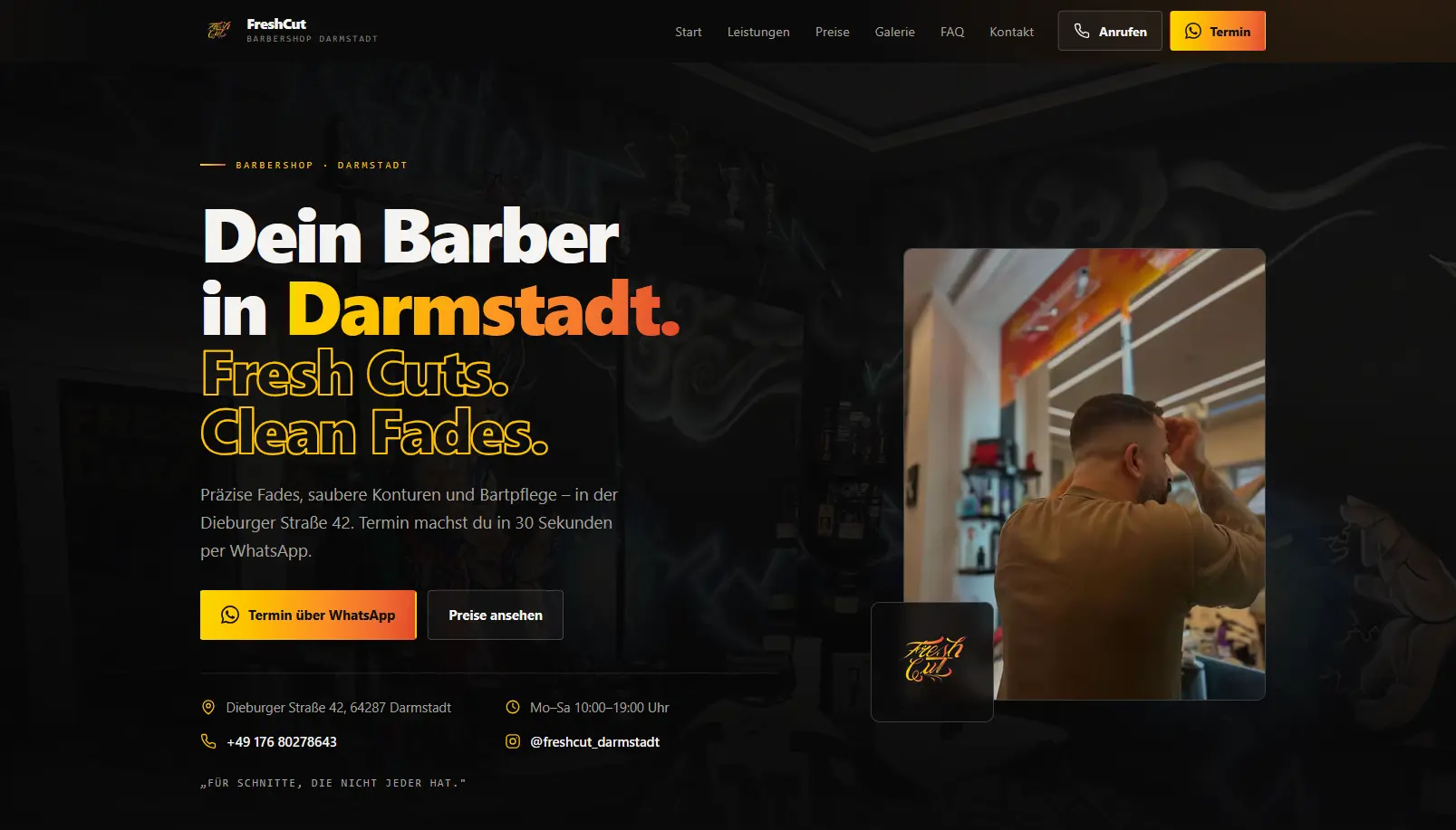 Startseite von FreshCut Darmstadt